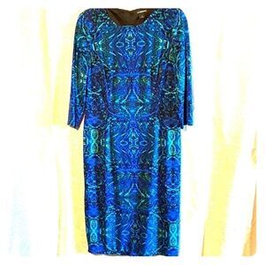 Liz Claiborne below knee 3/4 sleeve print